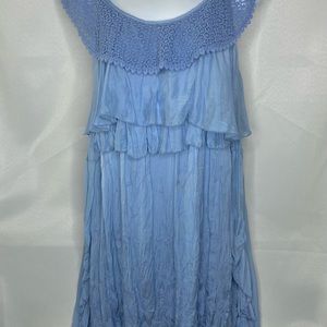 Embroidered Maternity Dress Silk Blend Lined Italy Made